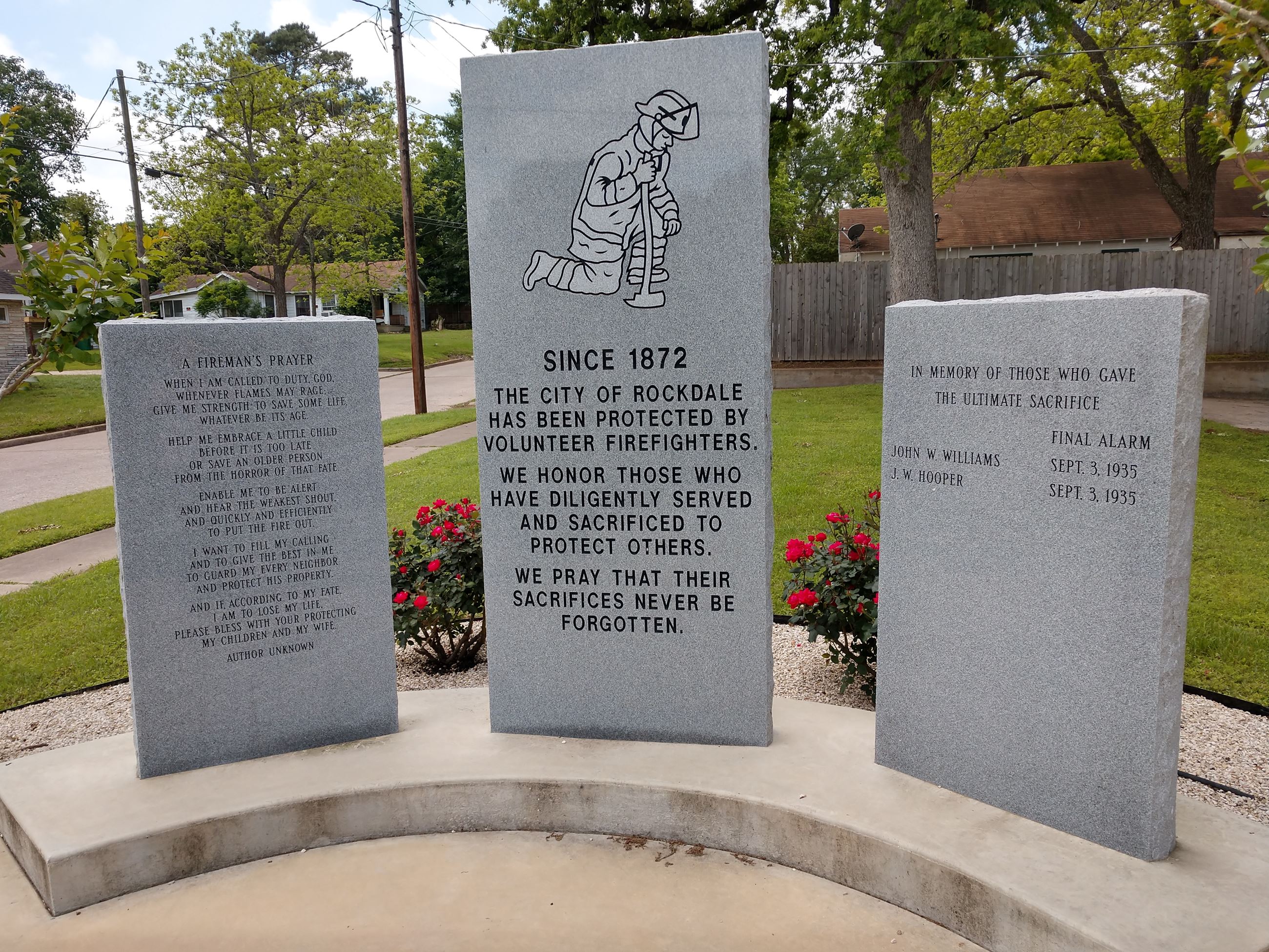 Close-up of Memorial